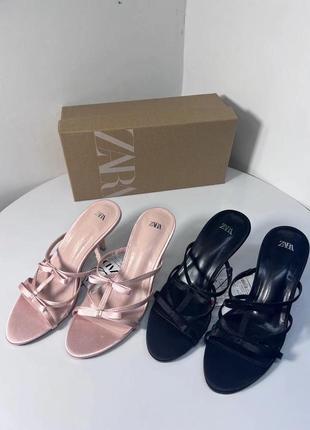 Босоножки, туфли, мюли на каблуке zara🤍