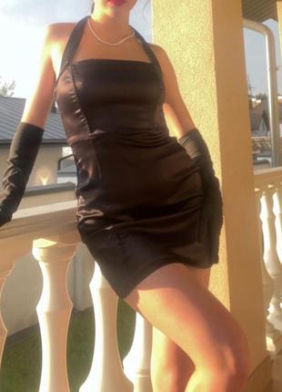 Комплект вечернее корсетное атласное винтажное платье винтаж ретро стиль платье zara