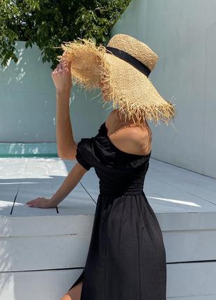 Черное  летнее платье6 фото