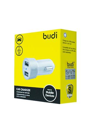 Cc622bs - car charger budi 2 usb 2.4a qc 3.0 black