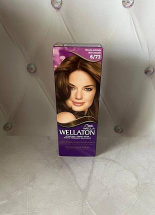 Интенсивная крем-краска для волос wella wellaton intense color cream 6/73 молочный шоколад, 110 мл