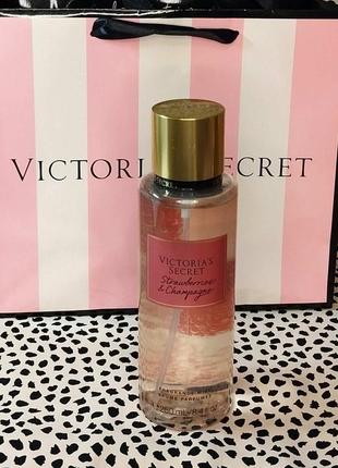 Спрей для тела мист victoria's secret strawberry and champagne