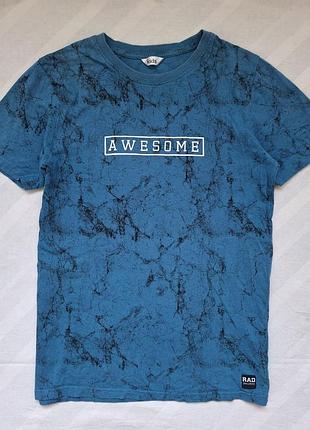 Хлопковая футболка мальчишку m&amp;co надпись принт