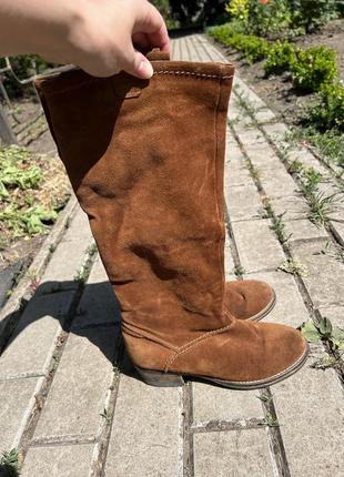 Замшевые сапоги