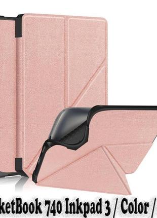 Чохол-книжка becover ultra slim origami для pocketbook 740 inkpad 3/color/pro rose gold (707456)1 фото