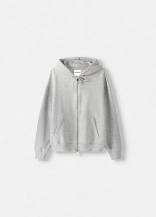 Худі оверсайз із блискавкою bershka