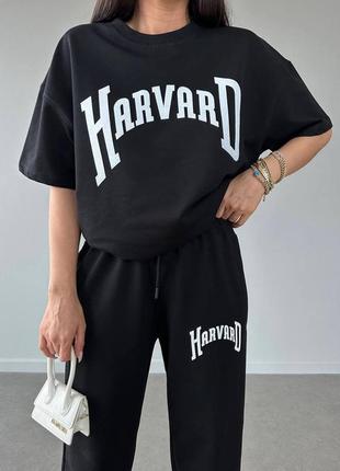 Жіночий зручний спортивний костюм з накаткою harvard