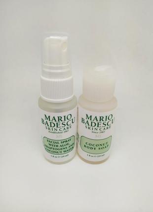 Набор для лица и тела facial spray with aloe, adaptogens&coconut water coconut body soap mario bades