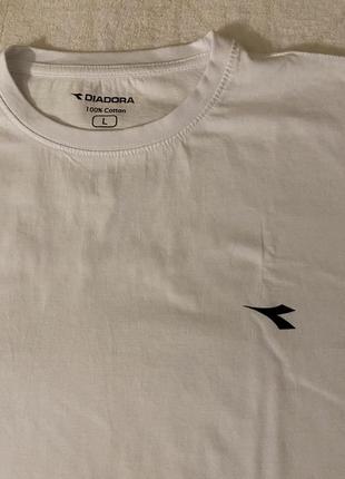 Белая футболка diadora p. l1 фото