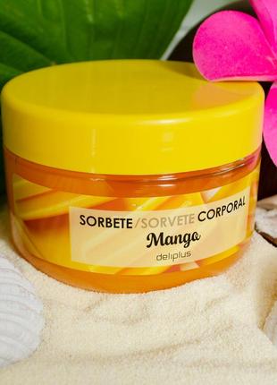 Увлажняющий крем для тела mango sorbet с гиалуроновой кислотой от deliplus 250 мл