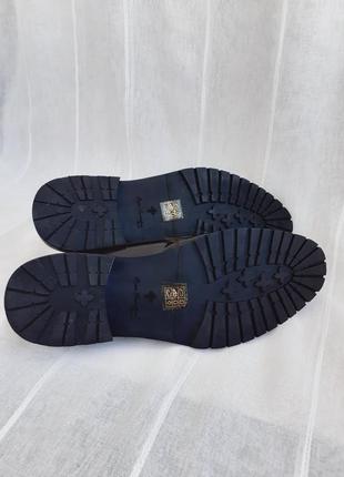 Темно коричневые туфли броги от итальянского бренда rosso fiorentino размер 42