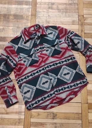 Теплый овершот pull & bear aztec