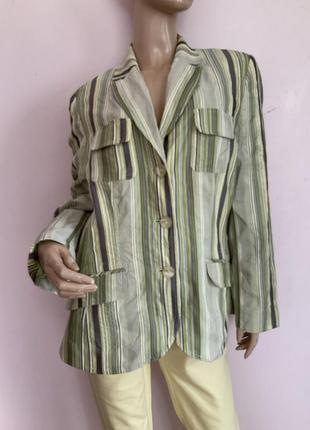 Качественный немецкий жакет в полоску- батал/46/brend bonita