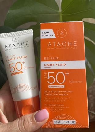 Омолоджувальний сонцезахисний флюїд atache be sun light fluid spf 50+