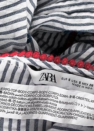 Сукня  zara із натурального матеріалу у смужку4 фото