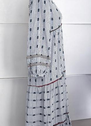 Сукня  zara із натурального матеріалу у смужку5 фото