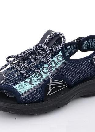 Спортивні босоніжки сітка 2 кольори на липучці, будь-який підйом, закритий носок текстильні сандалі