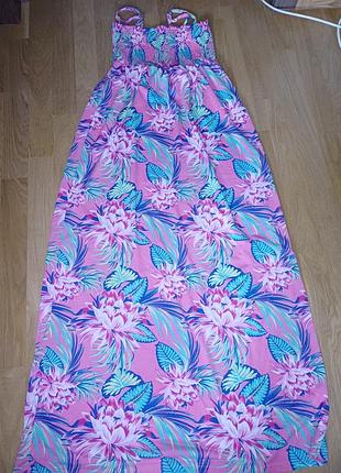 Длинное платье платье на бретелях