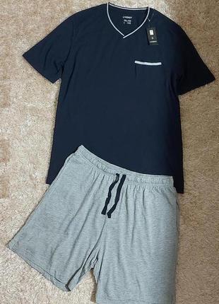 Чоловіча трикотажна піжама домашній костюм, розмір 44-46