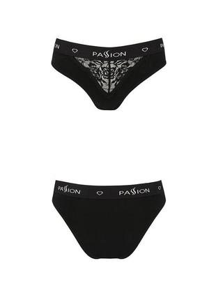 Трусики з широкою гумкою і мереживом passion ps001 panties black, size l5 фото