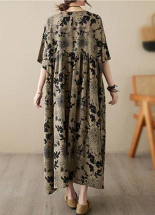 Легкое натуральное платье оверсайз