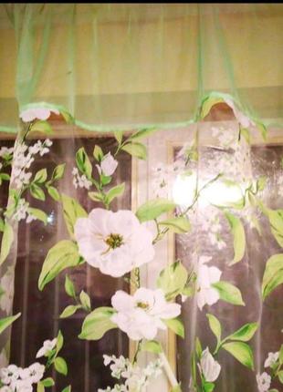 Тюль с цветами