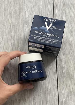 Нічний крем-гель для глибокого зволоження vichy aqualia thermal spa night