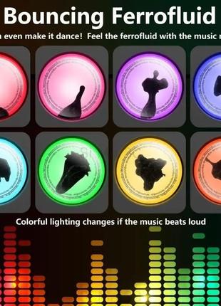 Музична ритмічна декоративна настільна лампа з магнітною рідиною ferrofluid magnetic...