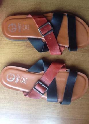 Шлепанцы мужские кожа