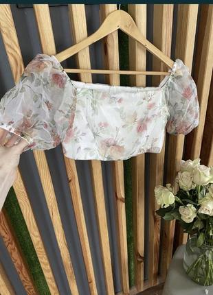 Топ в розы shein из органзы