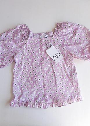 Блуза zara на дівчинку 11-12 років рубашка