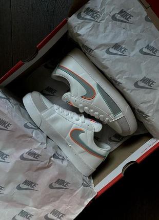 Nike blazer low grey swoosh6 фото