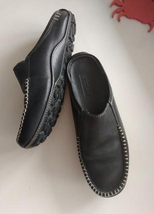 37-38р. кожаные сабо шлёпки timberland smart comfort
