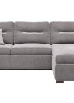 Кутовий правосторонній диван andro ismart cool grey 289х190 см сірий 286cgr1 фото