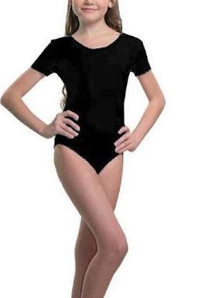 Купальник гімнастичний з коротким рукавом бавовна стрейч