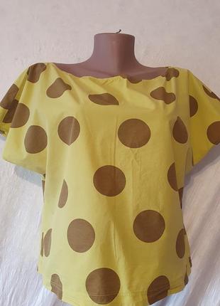 Сорочка блуза на короткий рукав італія котон широка oversize3 фото