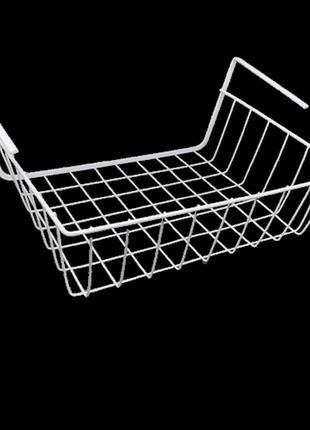 Кошик підвісний на полицю метал білий 30 х 24.5 х 14 см