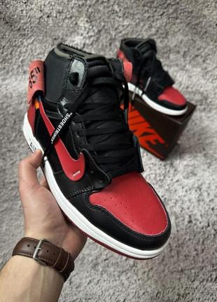 Кросівки Jordan 88 Racer Toro x off white чорно-червоні