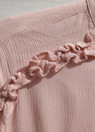 Розовая блуза с рюшами в стиле прованс pieces accessorise