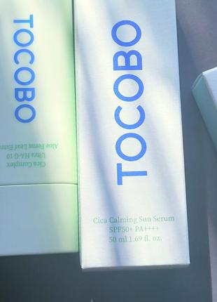 Tocobo cica calming sun serum 50ml spf50+ pa++++ сонцезахисний крем3 фото