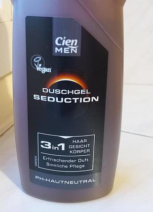 Іспанія та німеччина, vegan чоловічий гель для душу cien men 3 в 1, 300ml