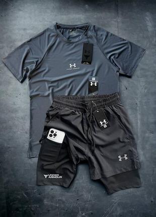 Комплект under armour футболка + шорты тайцы