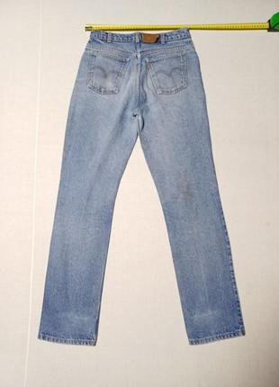 Джинсы талия 76 см vintage levis кожаная патчая молния geordie jeans