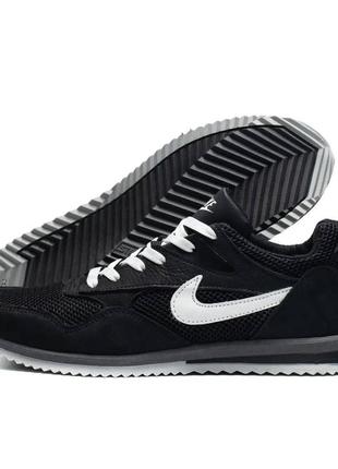 Літні кросівки сітка next nike колір чорний, білий