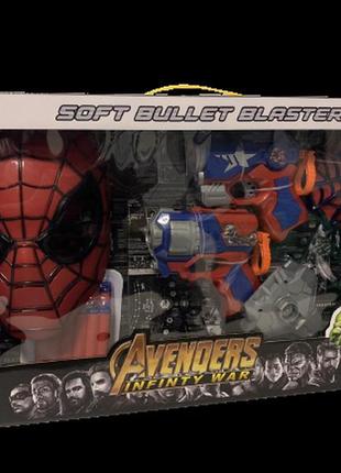 Игровой набор человек паук с оружием и акссесуарами avenger мстители