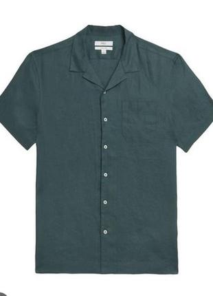 Мужская льняная рубашка marks & spencer , лен