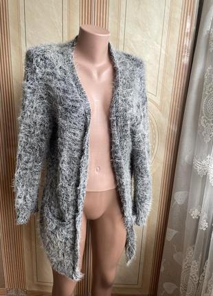 Накидка травка h&m, кардиган теплый