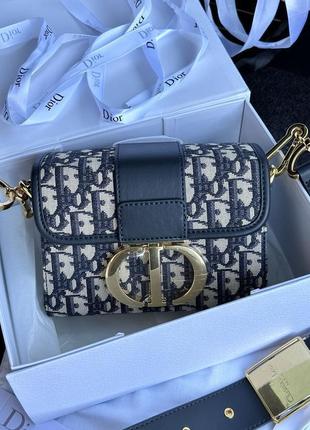 Сумка christian dior 30 montaigne bag blue/beige1 фото