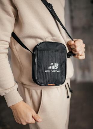 Барстека new balance сетка, мужская сумка через плечо, текстильная барсетка на три отделения, брендовая сумка3 фото
