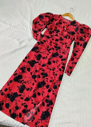 Червона сукня міді primark2 фото